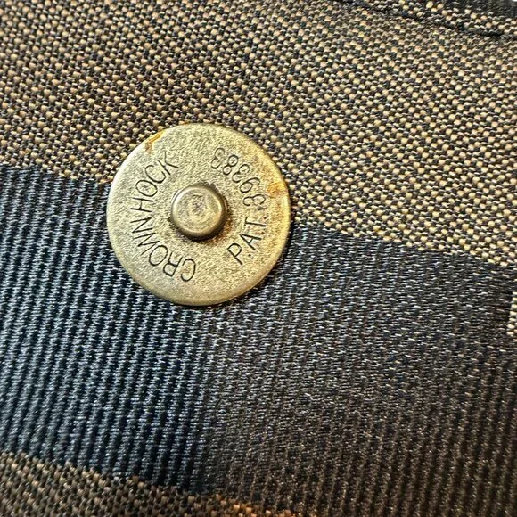 Fendi Pequin Striped Vintage Shoulder Bag Brown & Black | Made in Italy - Picture 8 of 16